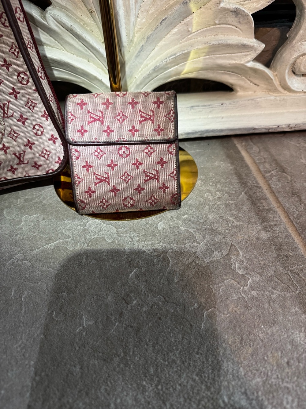 Louis Vuitton Pink Monogram Canvas Bifold Wallet with COA